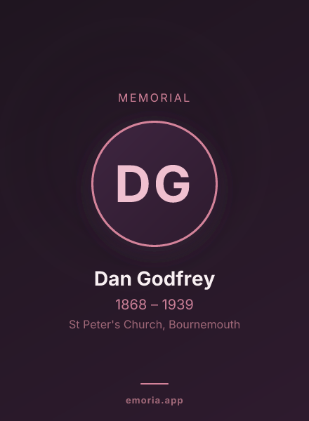Memorial portrait of Dan Godfrey
