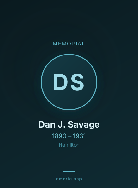 Memorial portrait of Dan J. Savage