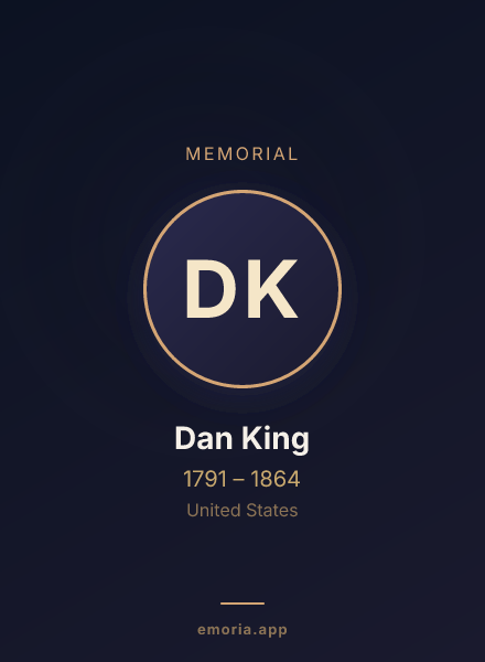 Memorial portrait of Dan King