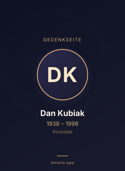 Gedenkportrait von Dan Kubiak