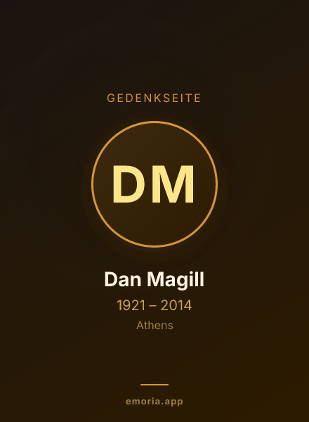 Gedenkportrait von Dan Magill