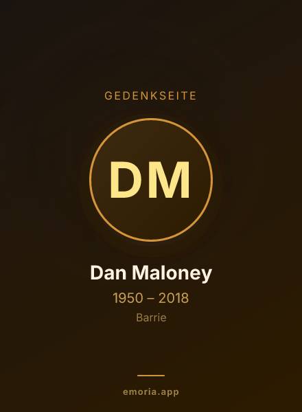 Gedenkportrait von Dan Maloney