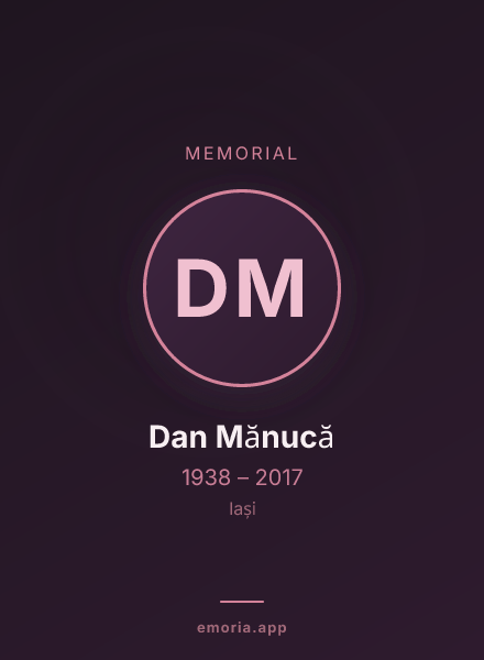 Memorial portrait of Dan Mănucă