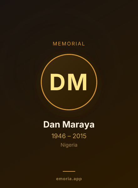 Memorial portrait of Dan Maraya