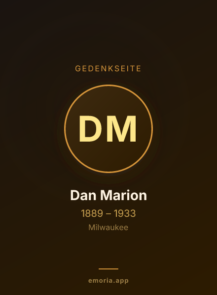 Gedenkportrait von Dan Marion