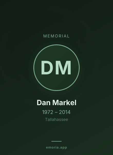 Memorial portrait of Dan Markel