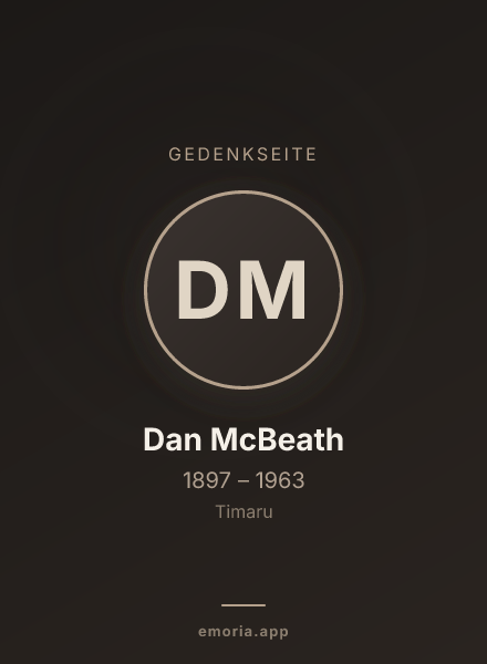Gedenkportrait von Dan McBeath