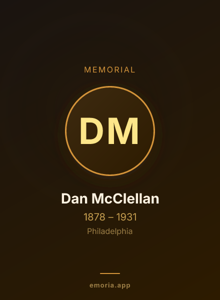 Memorial portrait of Dan McClellan