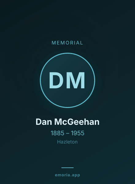 Memorial portrait of Dan McGeehan