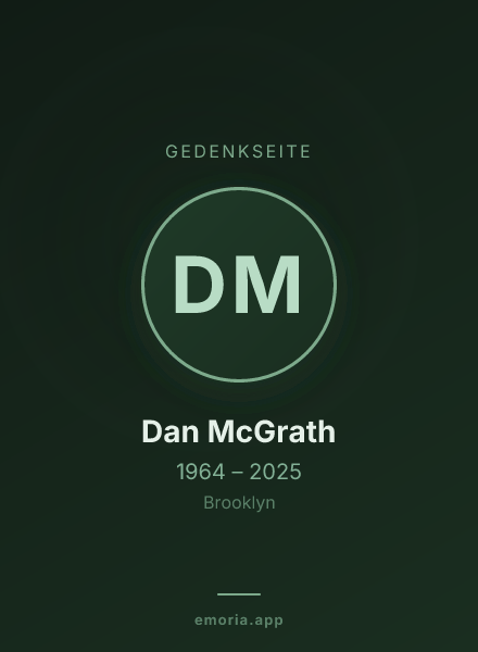 Gedenkportrait von Dan McGrath