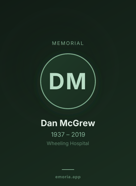 Memorial portrait of Dan McGrew