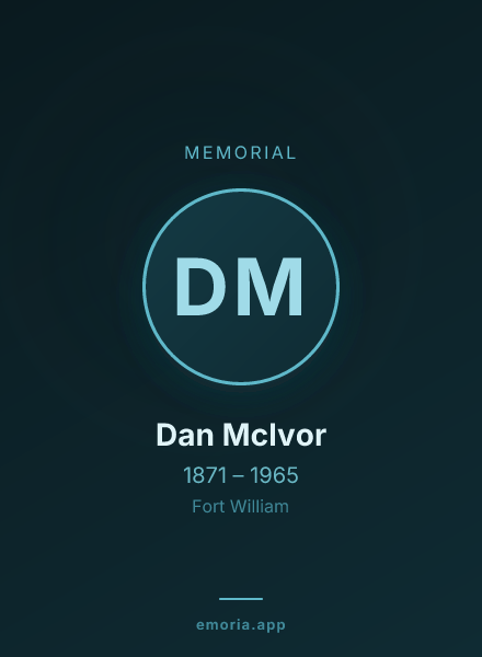 Memorial portrait of Dan McIvor