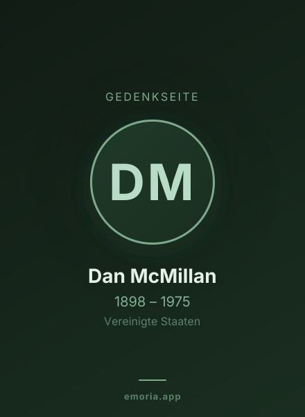 Gedenkportrait von Dan McMillan