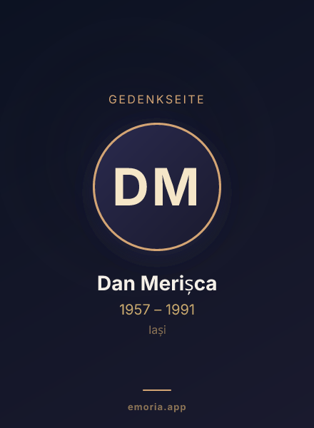 Gedenkportrait von Dan Merișca