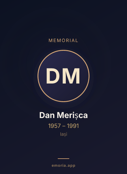 Memorial portrait of Dan Merișca