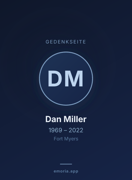 Gedenkportrait von Dan Miller