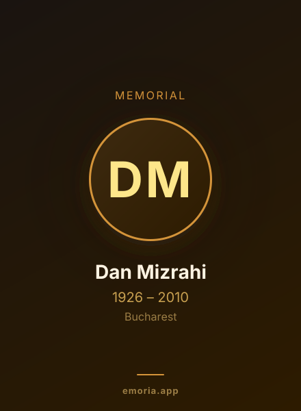 Memorial portrait of Dan Mizrahi