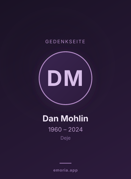 Gedenkportrait von Dan Mohlin