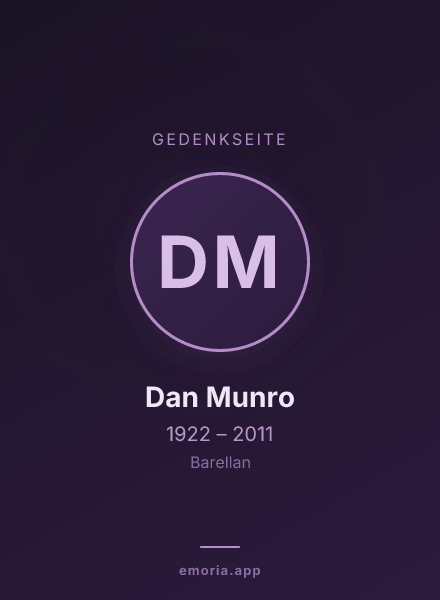 Gedenkportrait von Dan Munro