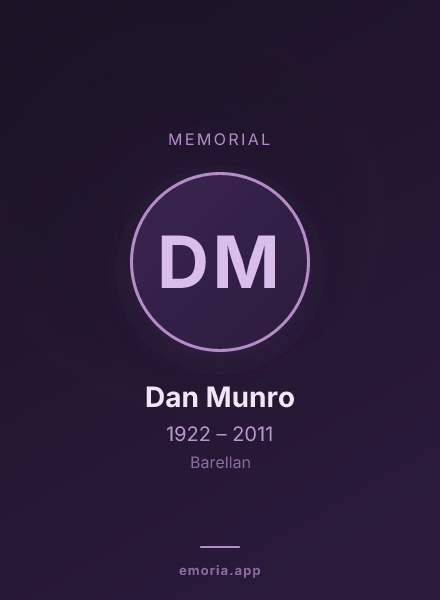 Memorial portrait of Dan Munro