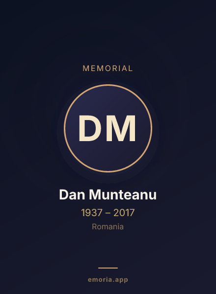 Memorial portrait of Dan Munteanu