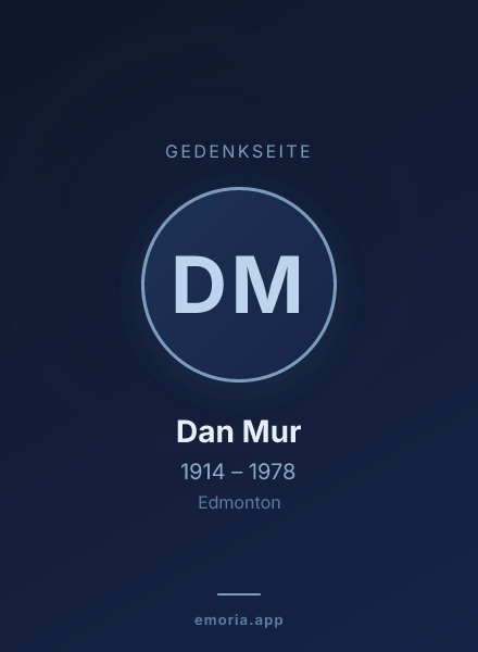 Gedenkportrait von Dan Mur