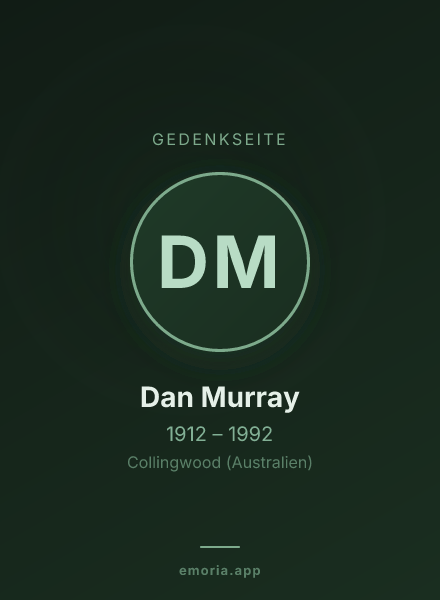 Gedenkportrait von Dan Murray