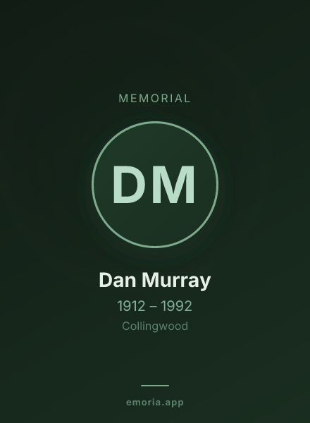 Memorial portrait of Dan Murray