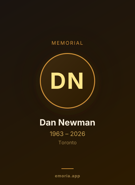 Memorial portrait of Dan Newman