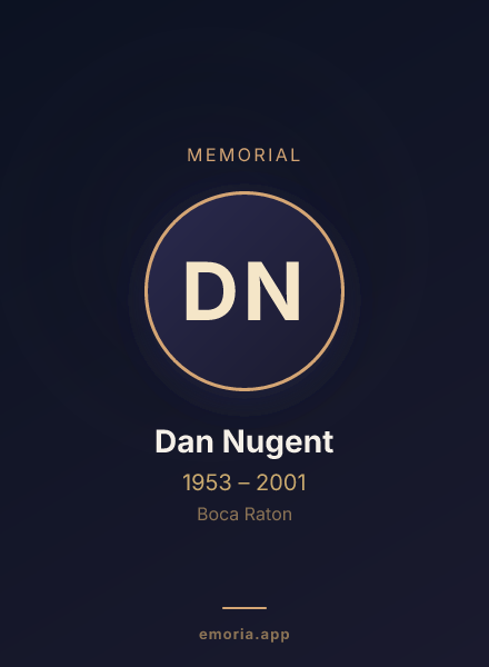 Memorial portrait of Dan Nugent