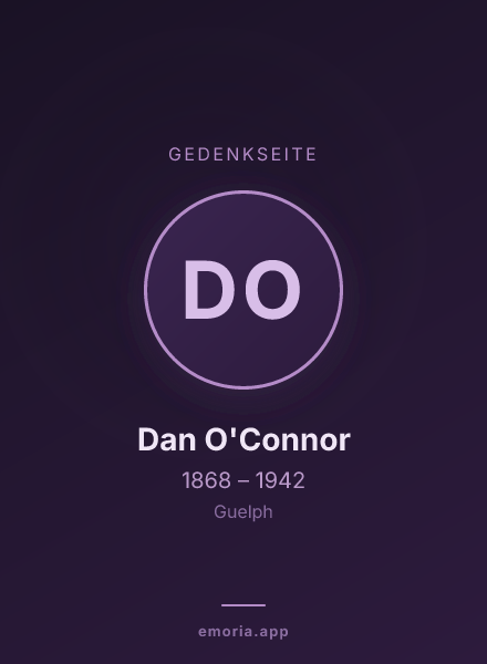 Gedenkportrait von Dan O'Connor