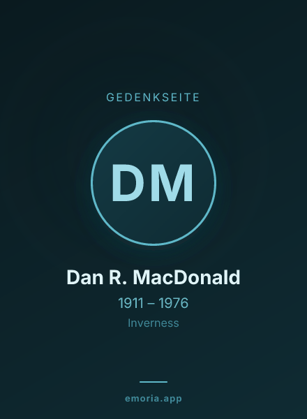 Gedenkportrait von Dan R. MacDonald