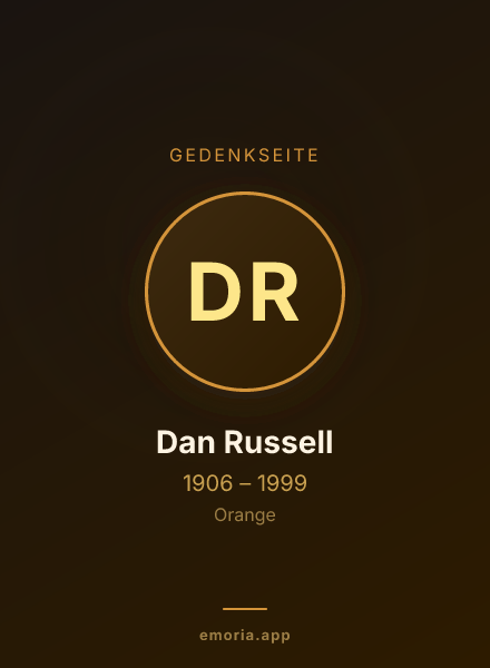 Gedenkportrait von Dan Russell