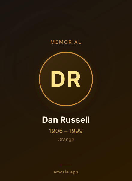 Memorial portrait of Dan Russell
