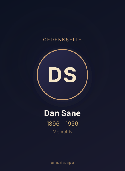 Gedenkportrait von Dan Sane