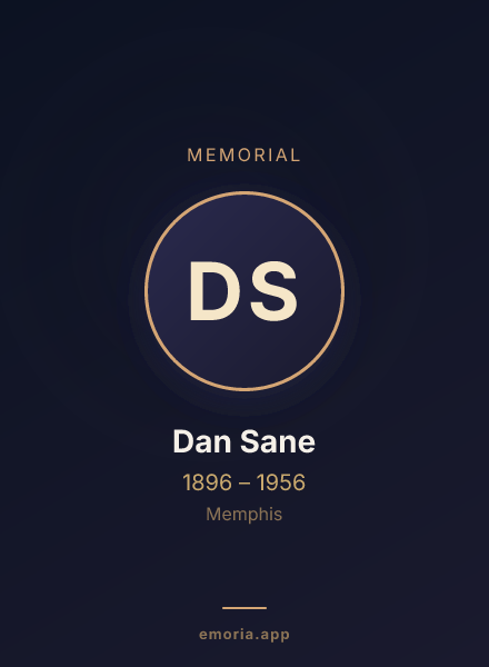 Memorial portrait of Dan Sane