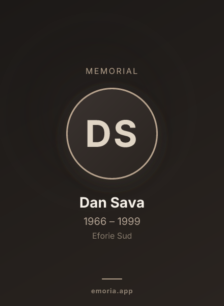 Memorial portrait of Dan Sava