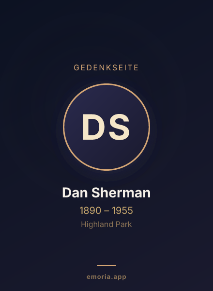 Gedenkportrait von Dan Sherman