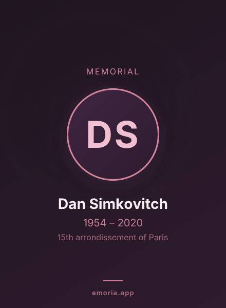 Memorial portrait of Dan Simkovitch