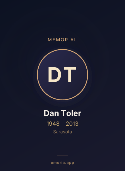 Memorial portrait of Dan Toler