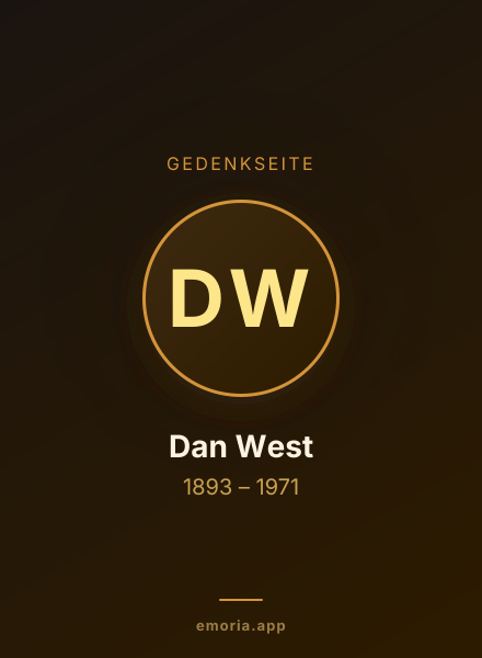 Gedenkportrait von Dan West