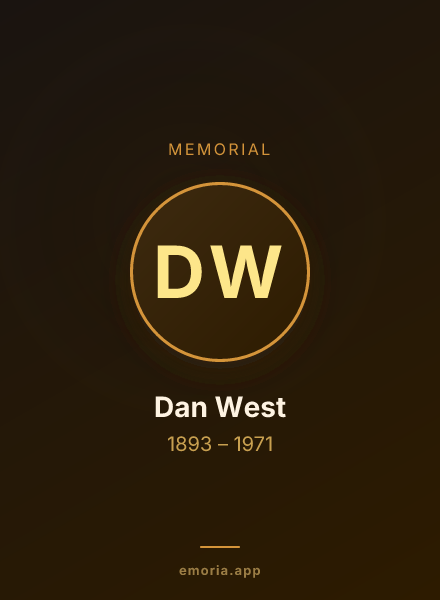 Memorial portrait of Dan West