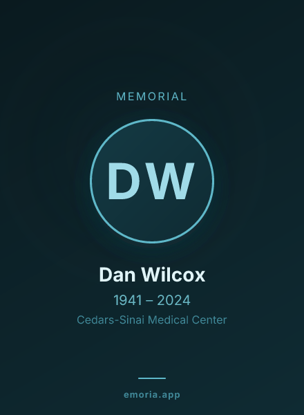 Memorial portrait of Dan Wilcox