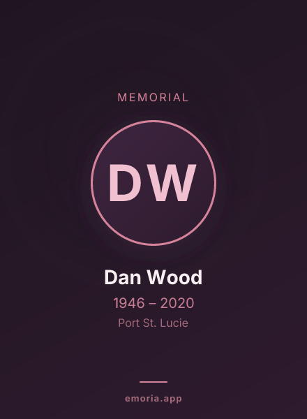 Memorial portrait of Dan Wood