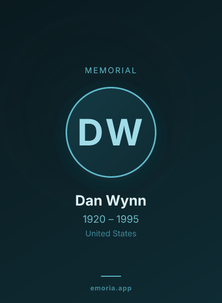 Memorial portrait of Dan Wynn