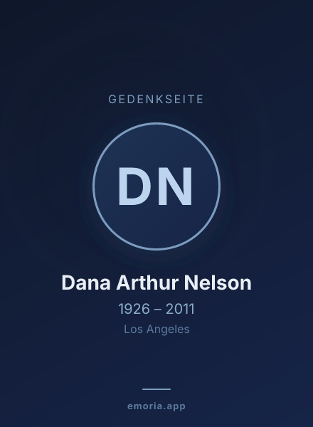 Gedenkportrait von Dana Arthur Nelson