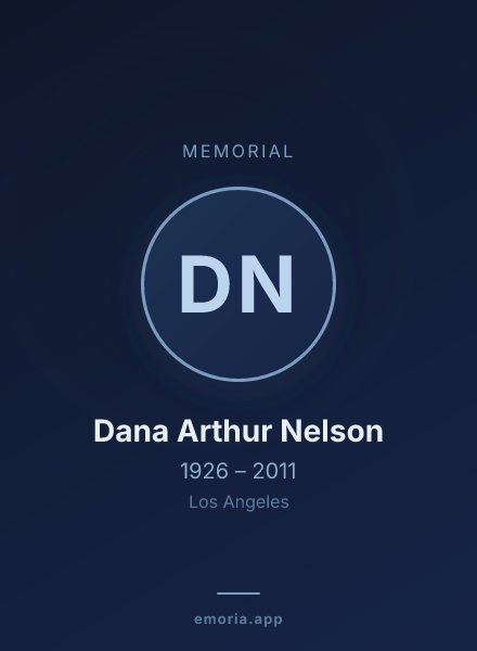 Memorial portrait of Dana Arthur Nelson