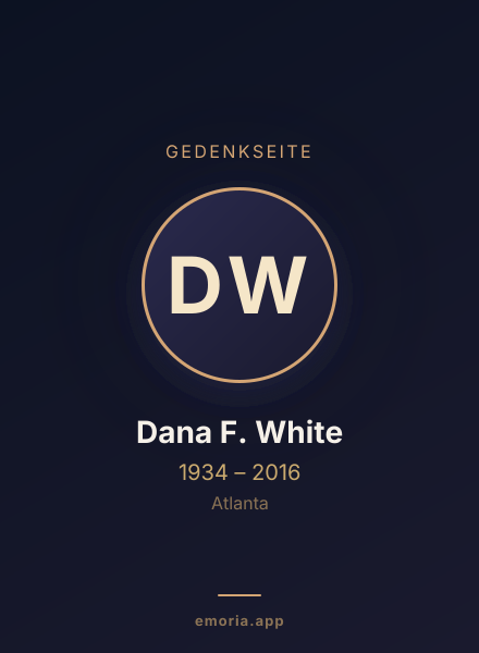 Gedenkportrait von Dana F. White
