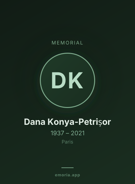Memorial portrait of Dana Konya-Petrișor