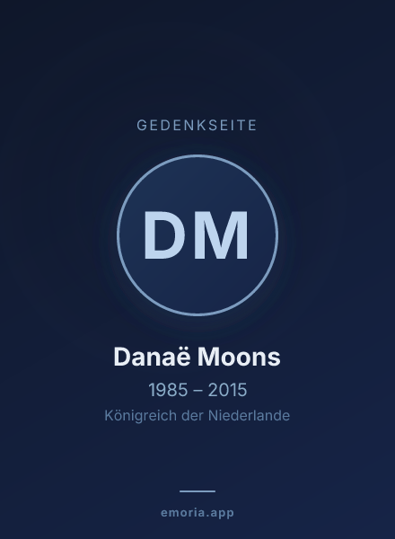 Gedenkportrait von Danaë Moons